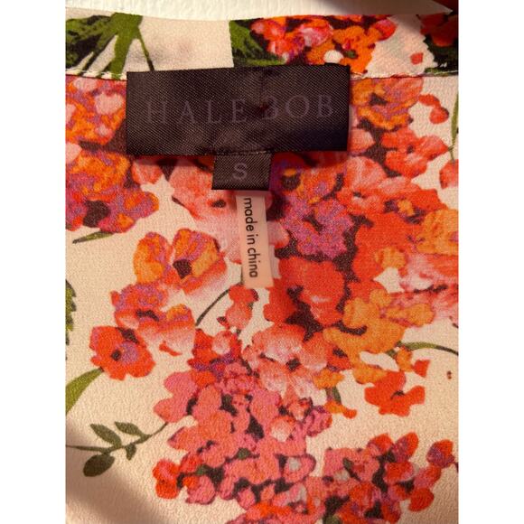 Hale Bob Floral Blouse with Tab Sleeve, Size S - Picture 5 of 7